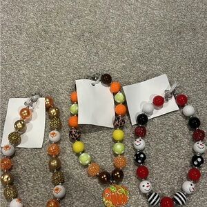 Colorful Beaded Necklaces Set